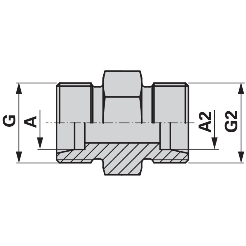 Raccordo riduttore diritto GS 25/16S