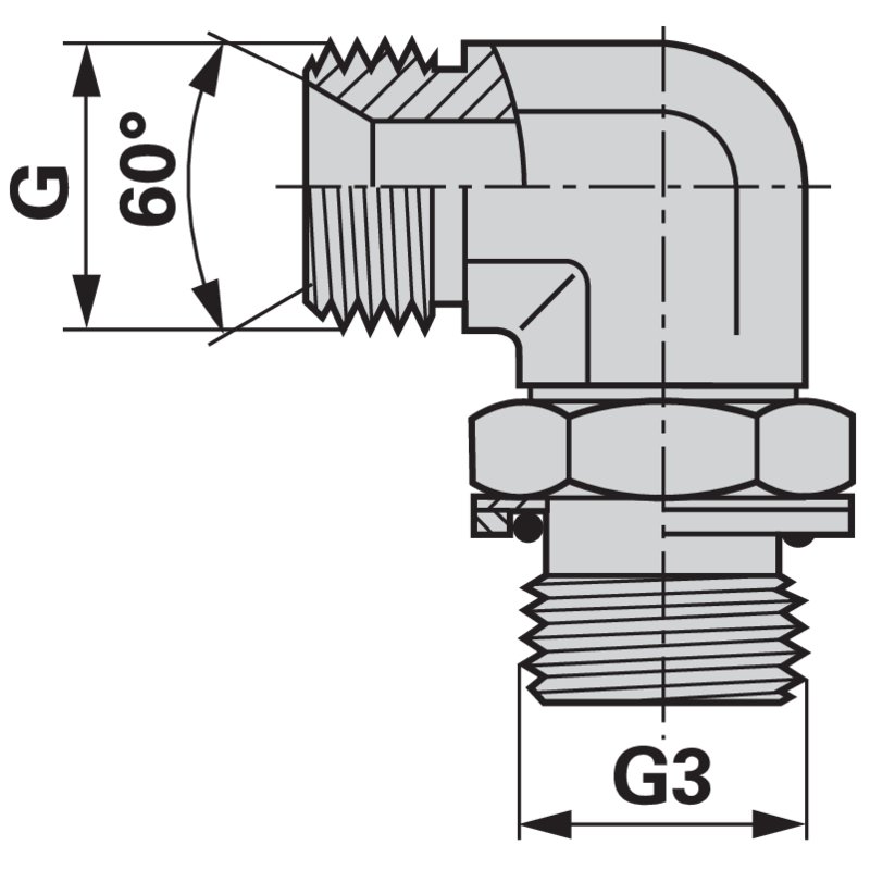 Einschraub Winkelverschraubung