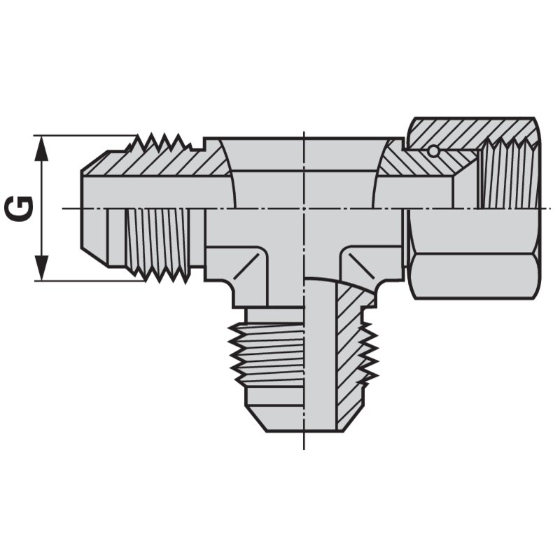 Einstellbare L-Verschraubung JIC 3/4-16