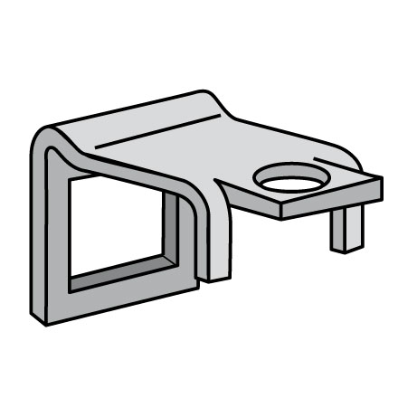 Zinkenhalter für Rahmen 60x60 32x10/12