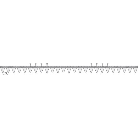 Lama, 189 cm dentato invece di ESM 2600320 25 sezioni