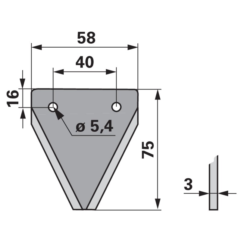 Mähmesserführungsklinge