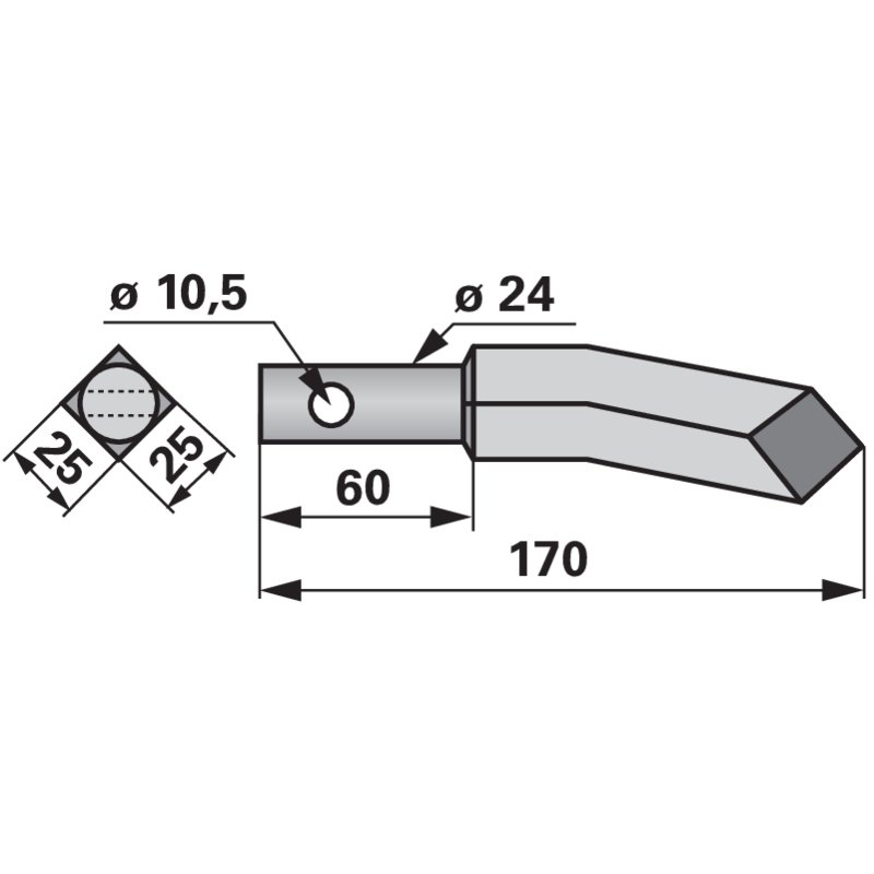 Dente del rotore sinistro