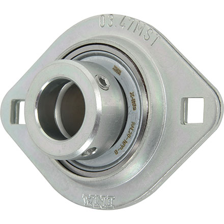 Flanschlager RAT 25 rechteckig, zweiloch, mit Exzenterspannring INA/FAG