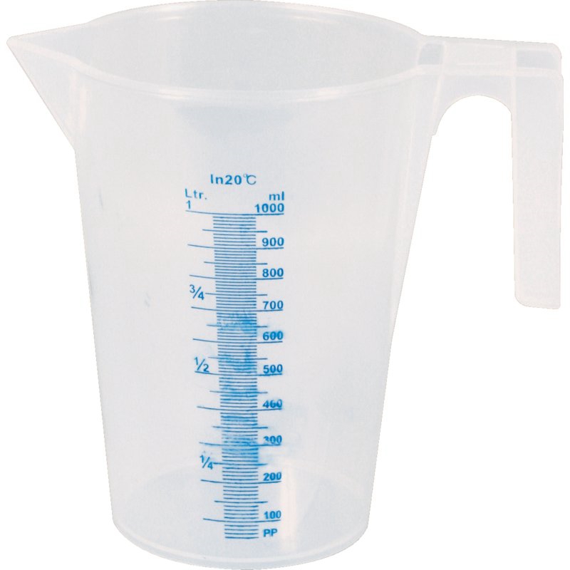 Messbecher graduiert Kunststoff, 1 Liter