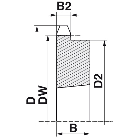 TPL Kettenrad Simplex 5/8 x 3/8 Zoll 30 Zähne, C45, DIN8187