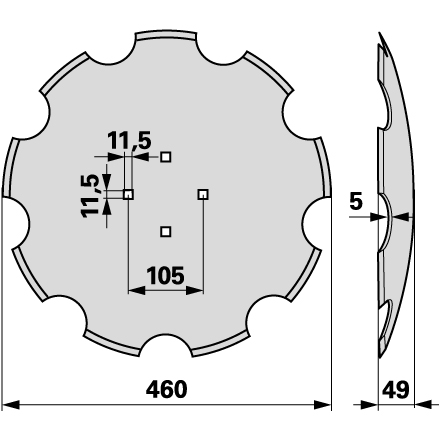 Eggenscheibe Gezahnt Ad 460