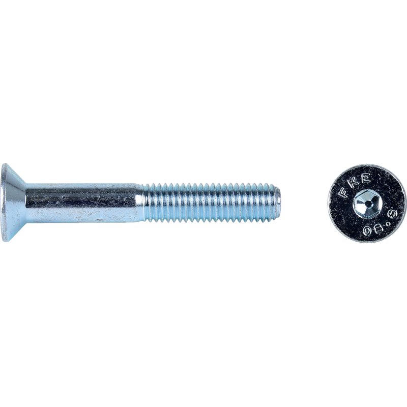 Senkkopfschraube mit Innensechskant M6x30 mm, Güte 8.8 Stahl verzinkt