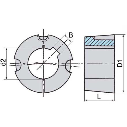 TPL Spannbüchse Type 1210, für Wellen Dm 25 mm, GG25