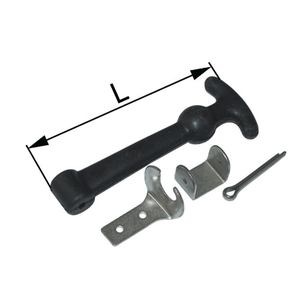 Haubenbefestigung komplett mit Halterung L.150 mm