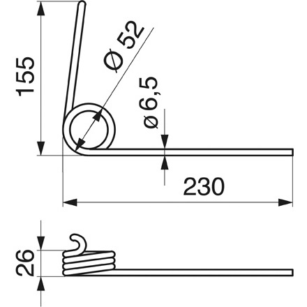 Dente strigliatore  anteriore, invece di Hassia 3537047