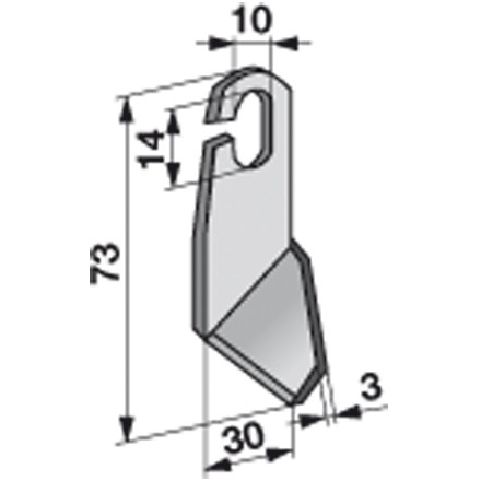 Flügelmesser Rechts