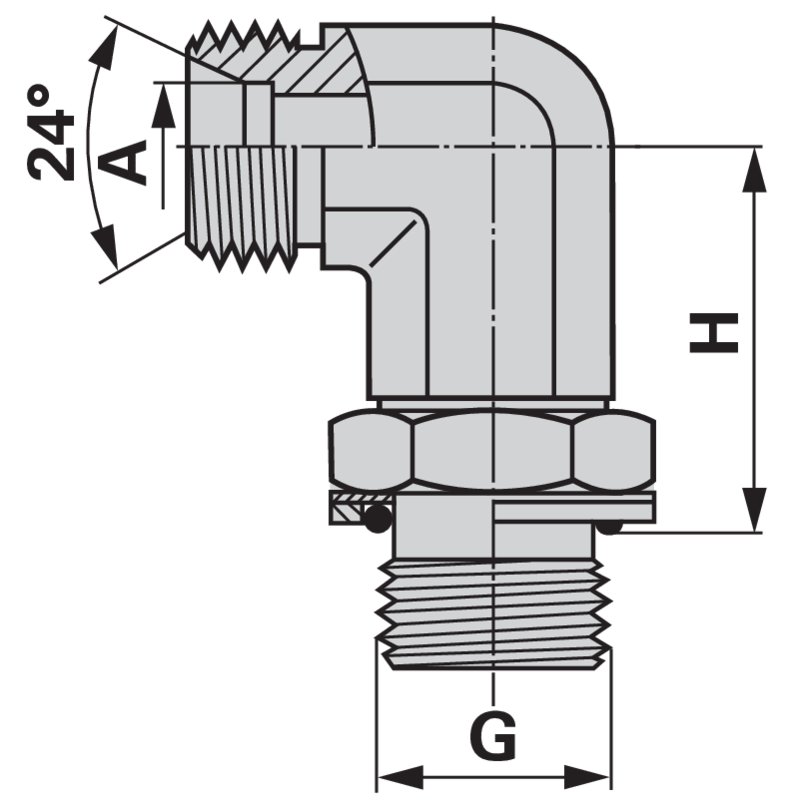 Winkel Einschraubverschraubung