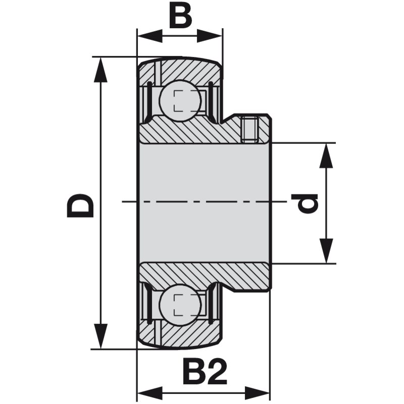 Cuscinetto a sfere con inserto radiale