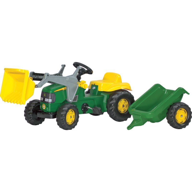 RollyKid John Deere mit Lader und Anhänger Spielzeug 23110 - rollytoys