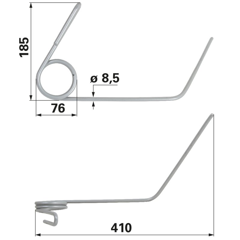 Dente per erpice per semi a destra