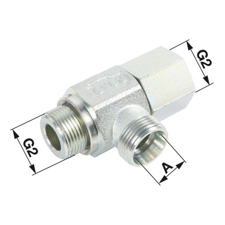 Hohlschraube G1/2 mit 15L Abzweigung
