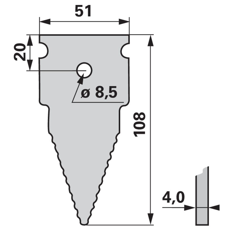 Balkenklinge gezahnt ESM 3210041