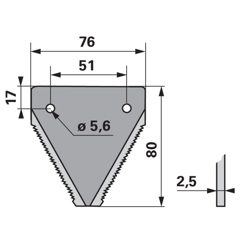 Mähmesserführungsklinge