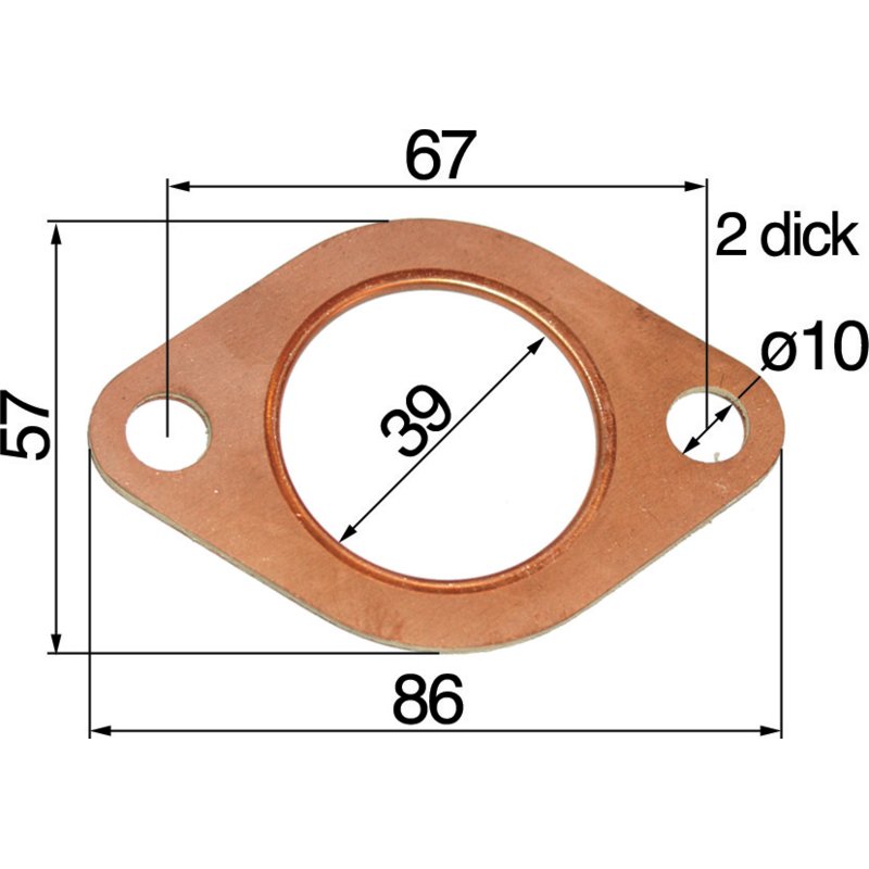 Flanschdichtung für Krümmer anstelle von Massey Ferguson 825003M1