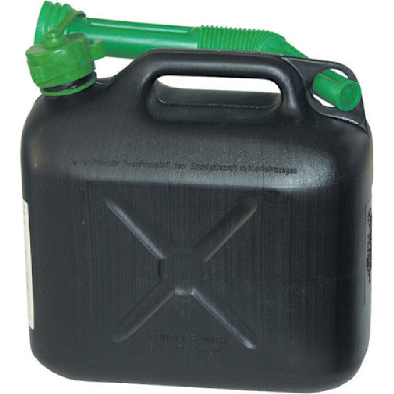Benzinkanister aus Kunststoff, 5 Liter, Schwarz