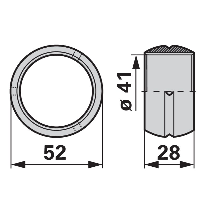 Gummi-Metall-Puffer IG/IG M8, NK 55 +/-5 Shore A, ST37 weiß verzinkt