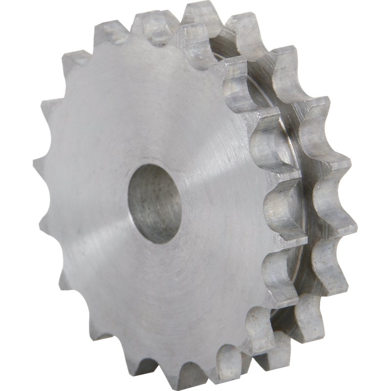 Kettenradscheibe duplex, 1/2 x 5/16, 17 Zähne C45, DIN8187