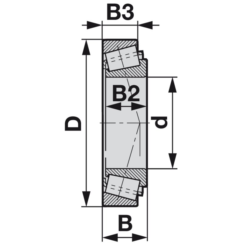 Kegelrollenlager 33114 zerlegbar, nach DIN720 FAG