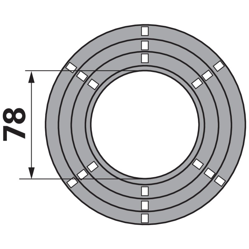 Schutztopf geräteseitig, Dm 185 mm, mit Schlitz