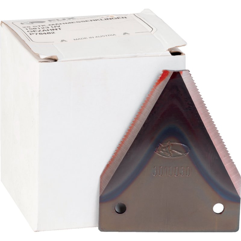 Coltello falciante dentato, 2 fori, inferiore smussato - compatibile con MASCHIO GASPARDO, numero di riferimento: 21120065 (prodotto non originale)