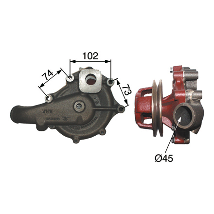 Pompa acqua con guarnizione invece di Ford D8NN8501UA