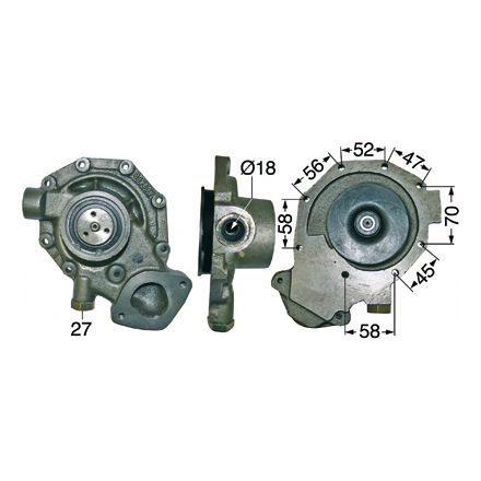 Pompa acqua con guarnizione per John Deere 6000er