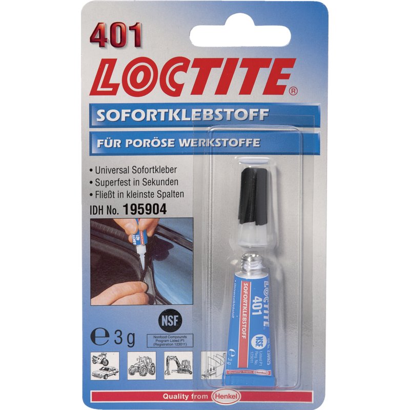 Sofortklebstoff Loctite 401, 3 g
