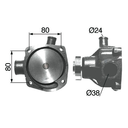 Pompa acqua con guarnizione invece di Fendt 62280731009
