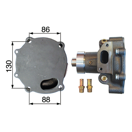 Pompa acqua con guarnizione invece di Fiat 93191101