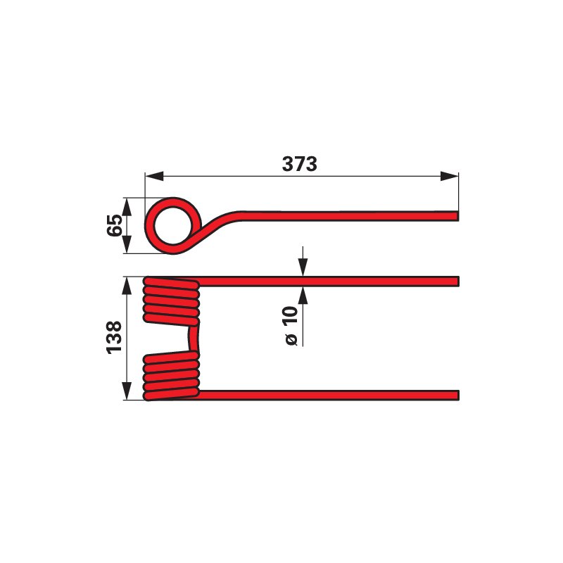 Denti del voltafieno rotante