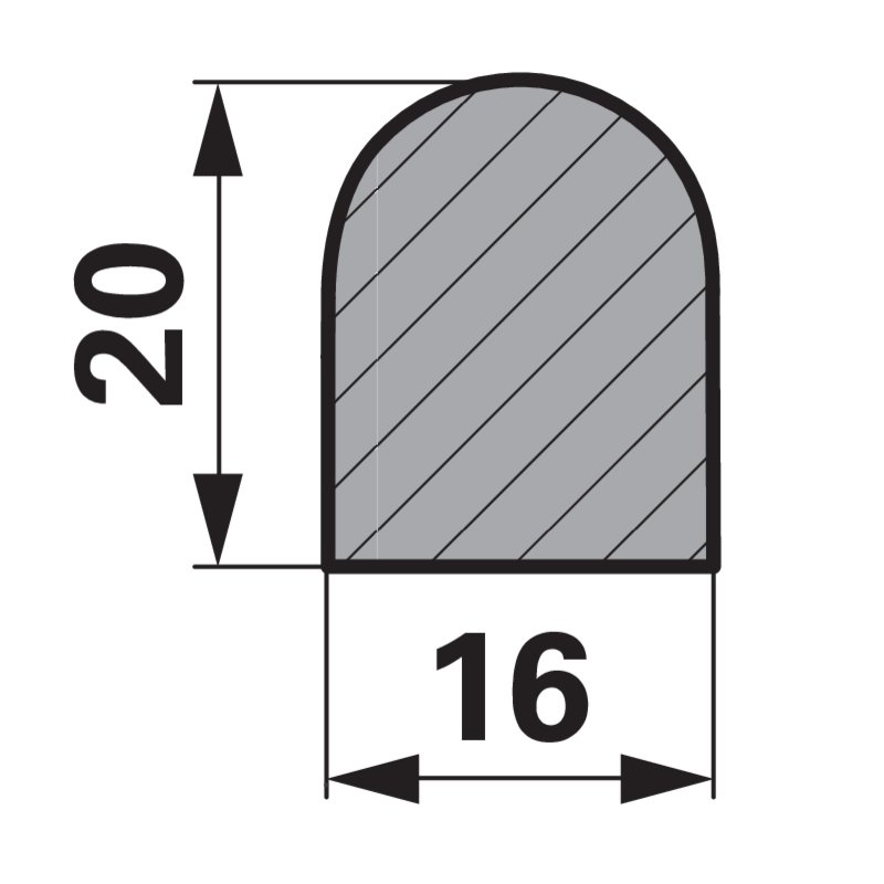Vollgummi Dichtprofil