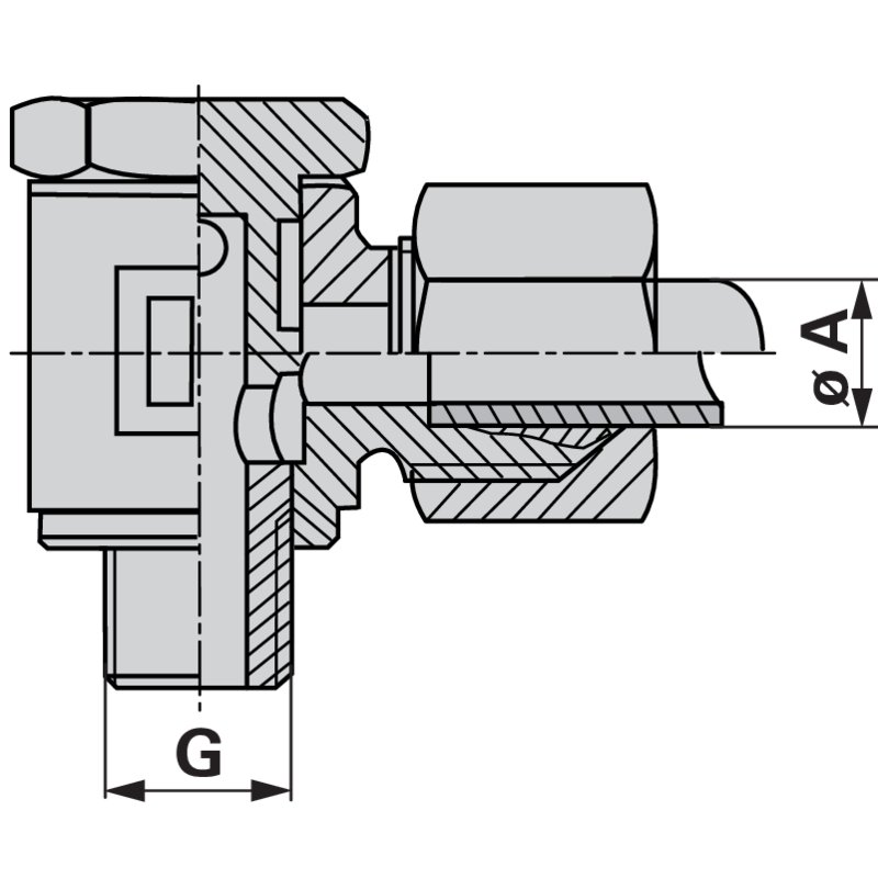 Winkelschwenkverschraubung