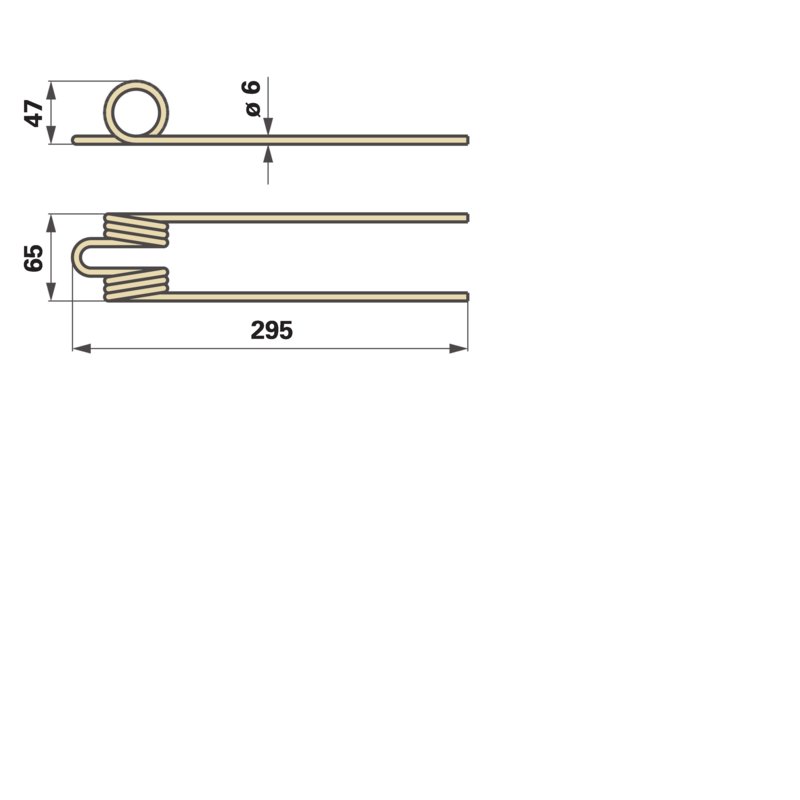 Bandrechenzinke Elfenbein anstelle von Vicon-PZ PZ9