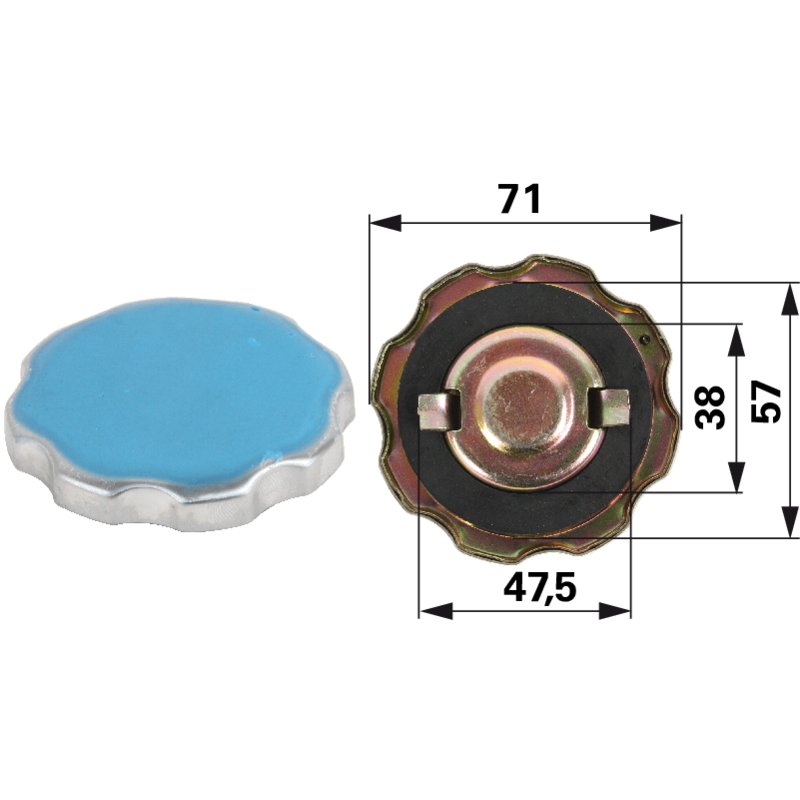 Tankdeckel AD 71 mm anstelle von Honda 17620ZH7023