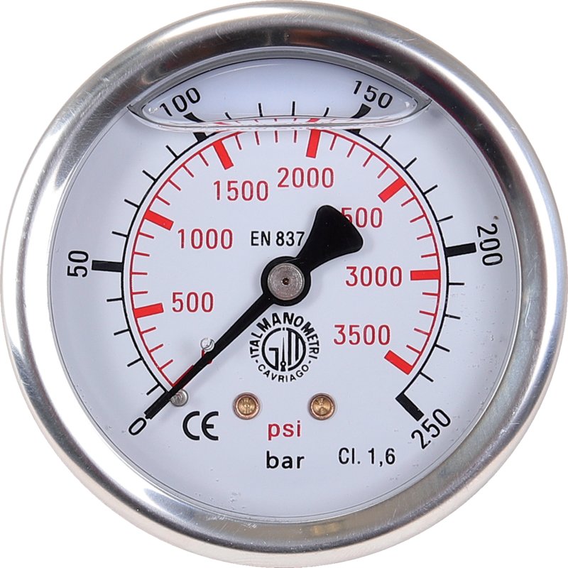 Manometer 250 bar, Dm 63 mm, G1/4 H