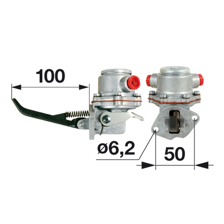 Pompa carburante con guarnizione per Deutz Fahr 01260044