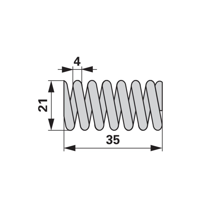 Druckfeder AD 21 x L 35 mm anstelle von Reform 110.421.308
