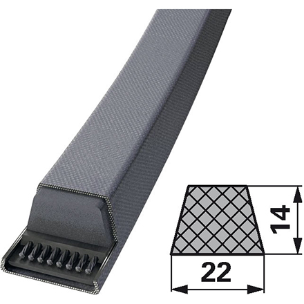 Cinghia C 22 x 1900 LI, DIN2215