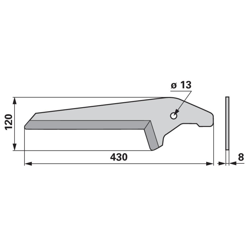 Coltello per carro autocaricante