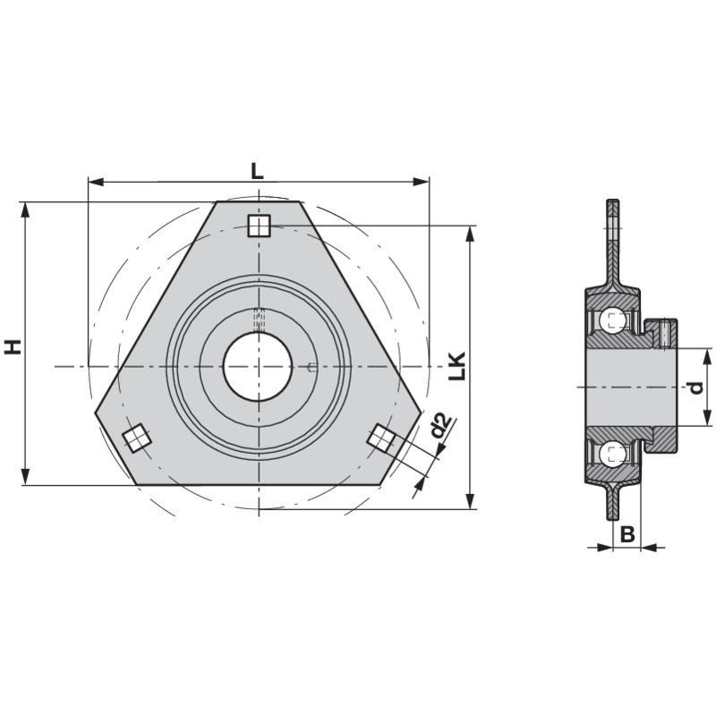 Cuscinetto flangiato