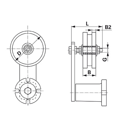Radsatz zweifach Type RO 30-4