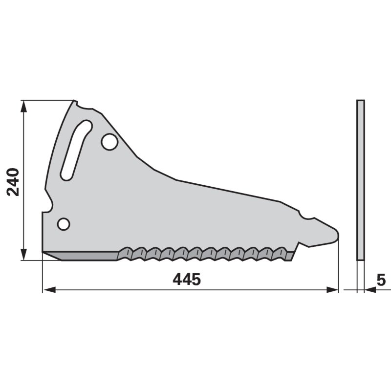 Coltello per carro autocaricante