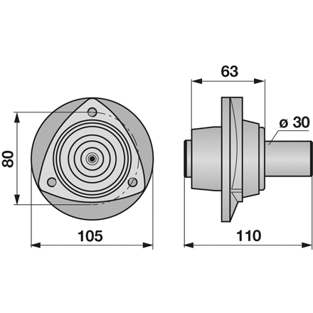 Scheibensechlager Komplett
