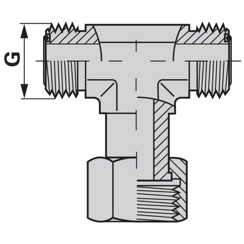 Einstellbare T-Verschraubung